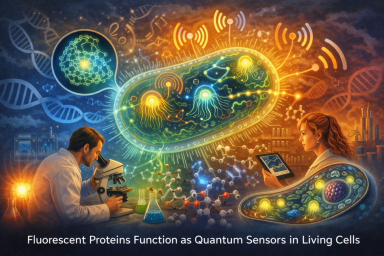 Fluorescent Proteins Can Detect Magnetic Fields and Radio Waves