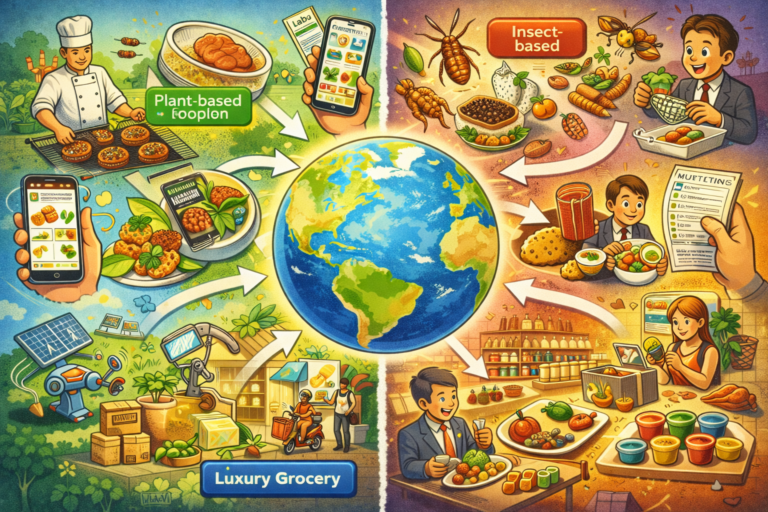 An Evolving plate shaped by innovation, health, trend, and policy.