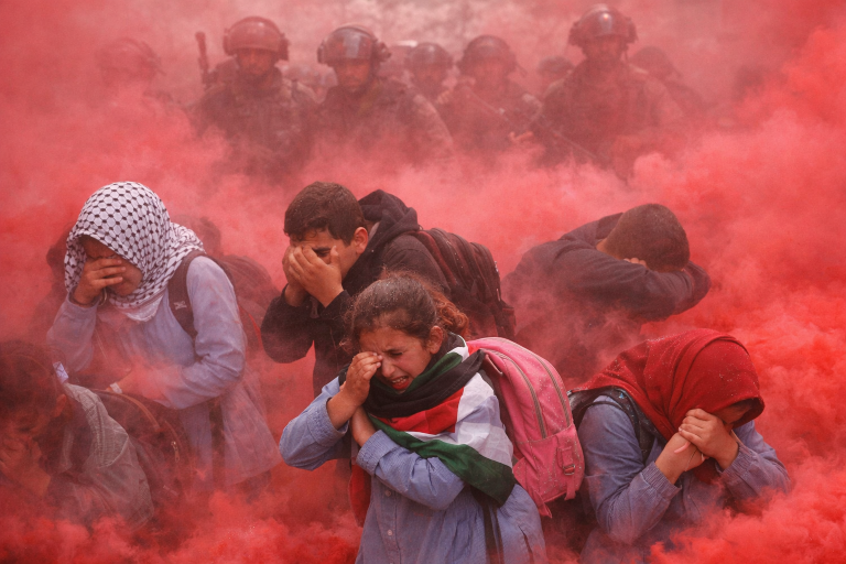 West Bank Students Gassed During Sit-In