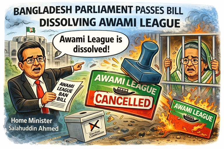Bangladesh Parliament Passes Law Targeting Awami League