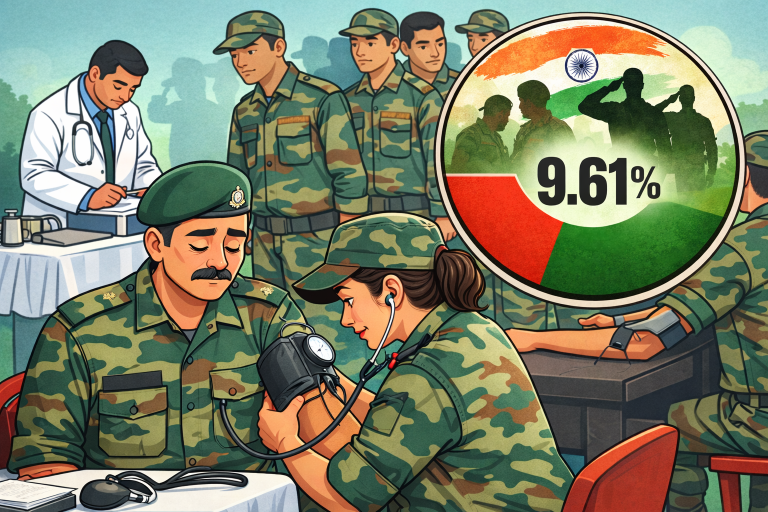 Government of india Reveals Army Blood Pressure Data