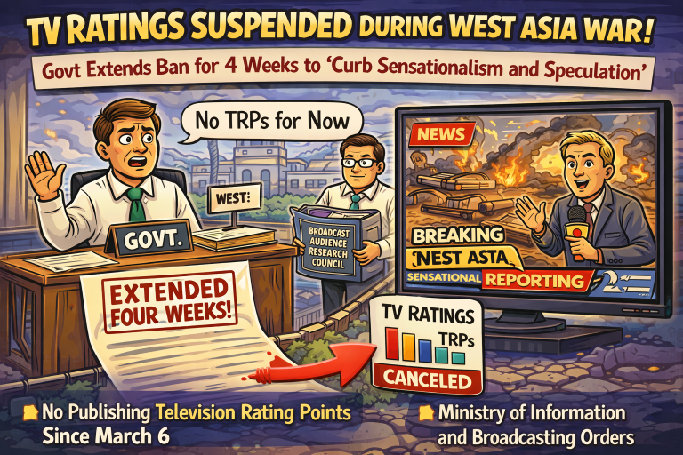 India Extends TRP Suspension Over West Asia War