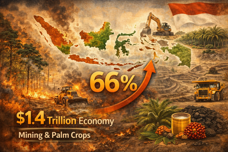 Indonesia Forest Loss Surges 66% in 2025, Hits 8-Year High