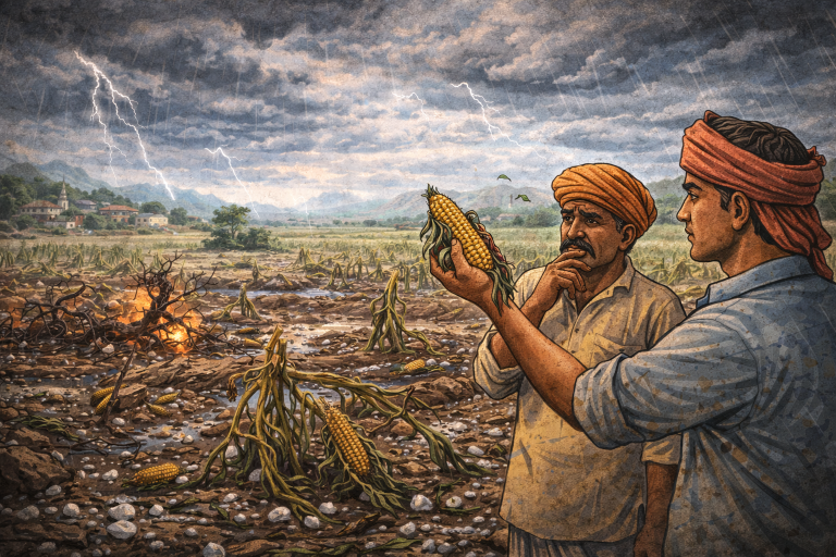 Unseasonal Rains, Hailstorms Ravage 2.05 Lakh Hectares of Crops in Maharashtra