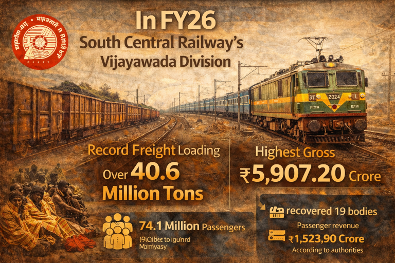 Vijayawada Division Achieves Record Freight, Revenue in FY26